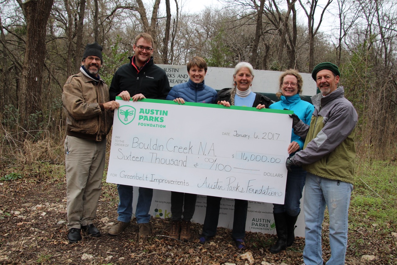 BCNA Granted $16,000 for West Bouldin Creek Greenbelt Trail Improvements