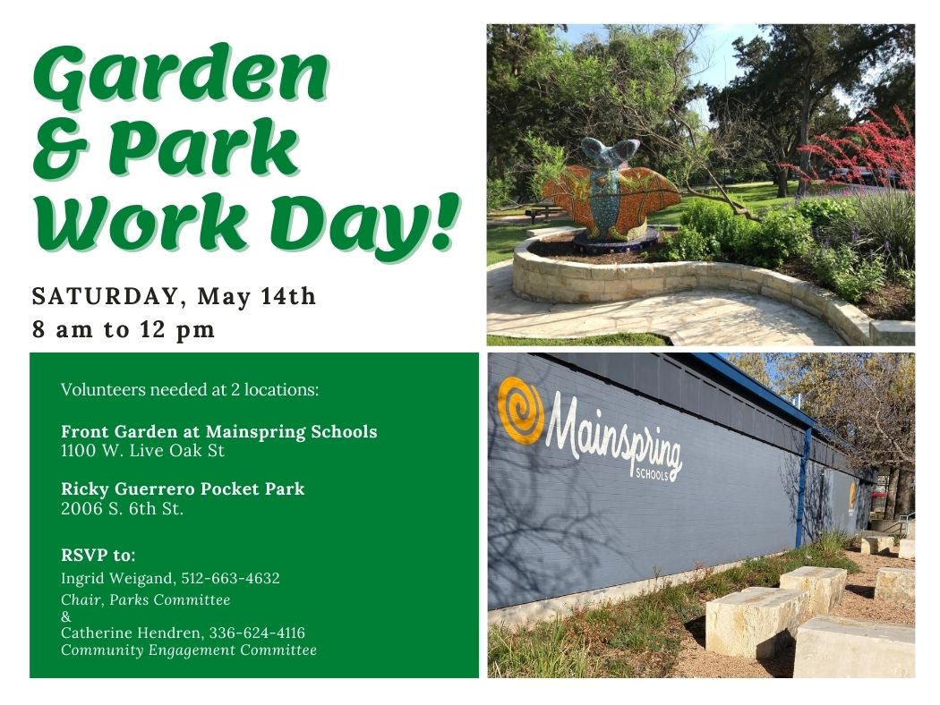 Garden and Park Work Day- May 14th