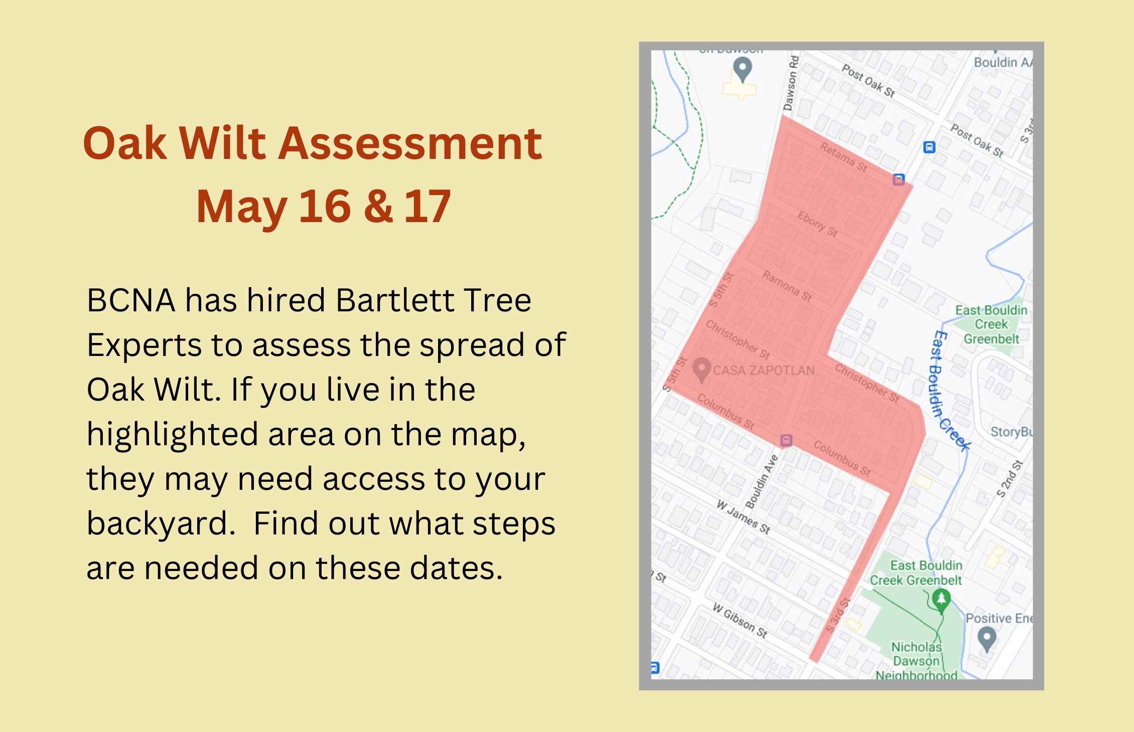 Oak Wilt Assessment  May 16-17th